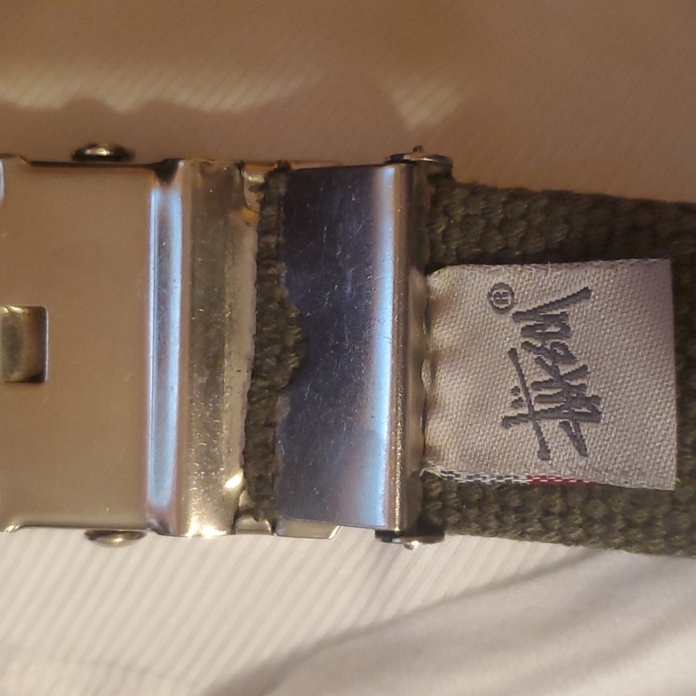 Stussy Silver Buckle with Green Strap - Picture 5 of 6
